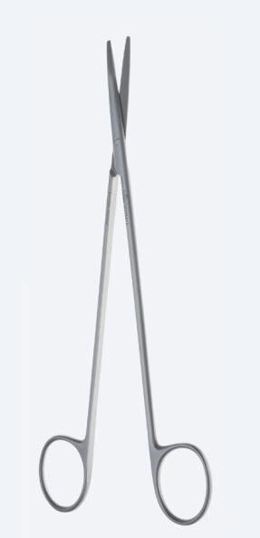 Ножиці, хірургічні, "Metzenbaum-Fino", дисекційні, прямі, тупокінцеві, загальна довжина 180 мм, 7 1/8". Бренд - Asanus Medizintechnik Gmb, Німеччина